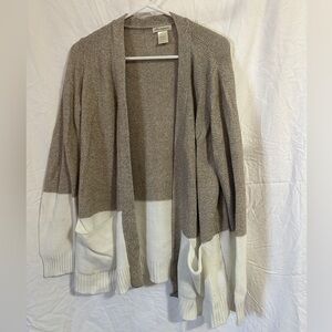 Women's Two-Tone Cardigan Sweater